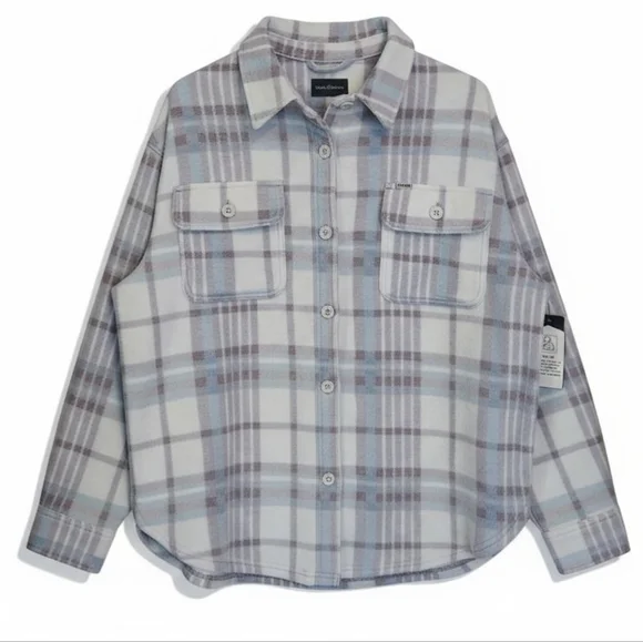 Women's Dravus Plush Fleece Plaid Button Down Zumiez Cozy Club Small - Picture 5 of 14